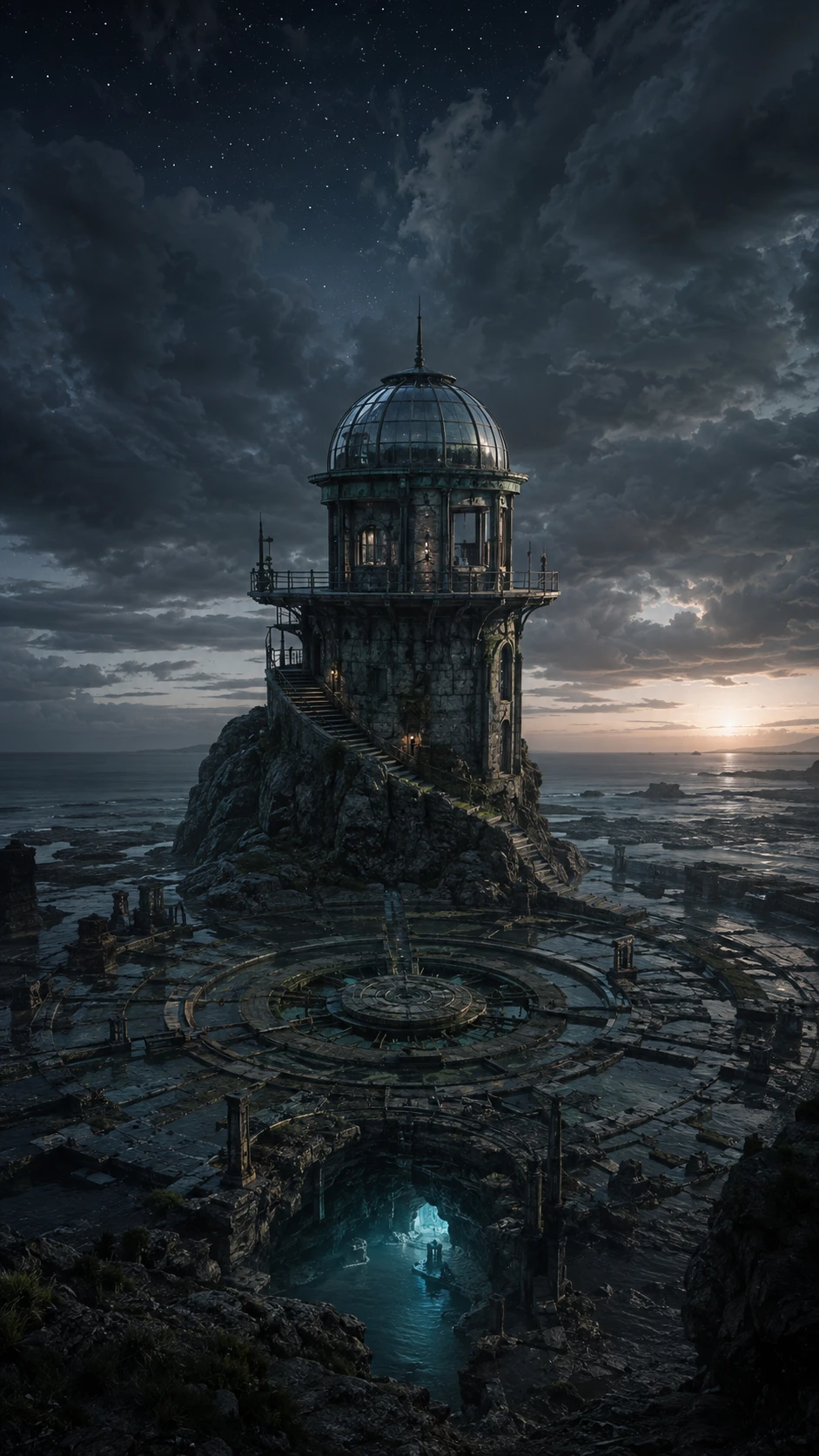 Cliffside structure monitoring impossible tidal patterns